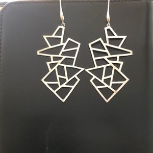 Ona Chan Silver Lattice Multi-Drop Earrings